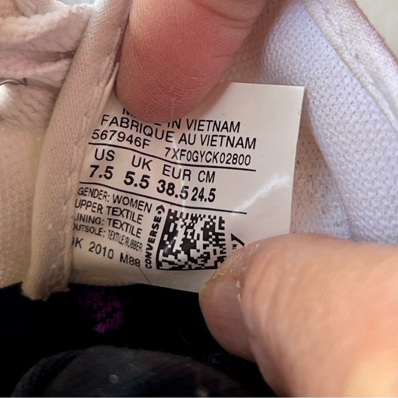 Converse Chuck Taylor All Star White Canvas Slip-On Mule Sneakers Size 7.5 - Picture 7 of 7